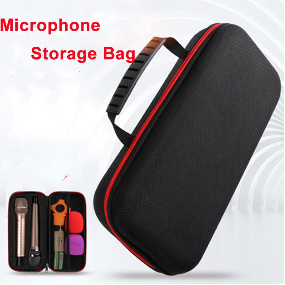 Portable wireless microphone case storage box large travel bag Shockproof EVA hard mic Bag for Travelling camping Business Trip