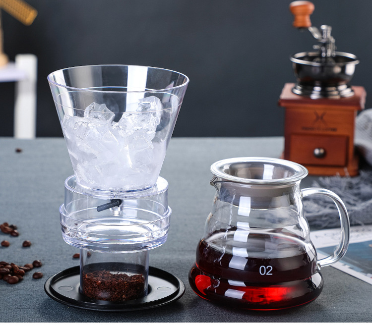 Ice Drip Coffee Pot Glass Coffee Maker Regulatable Dripper Filter Cold Brew Pots Iced Brewer Percolators Dutch Coffee Machine