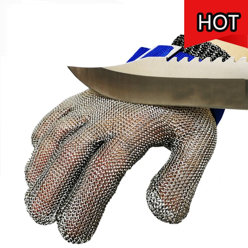 Beskyttelse anti-skærehandsker stål arbejde håndsikkerhed skærebestandige stikkehandsker rustfrit stål metalhandske slagterhandsker