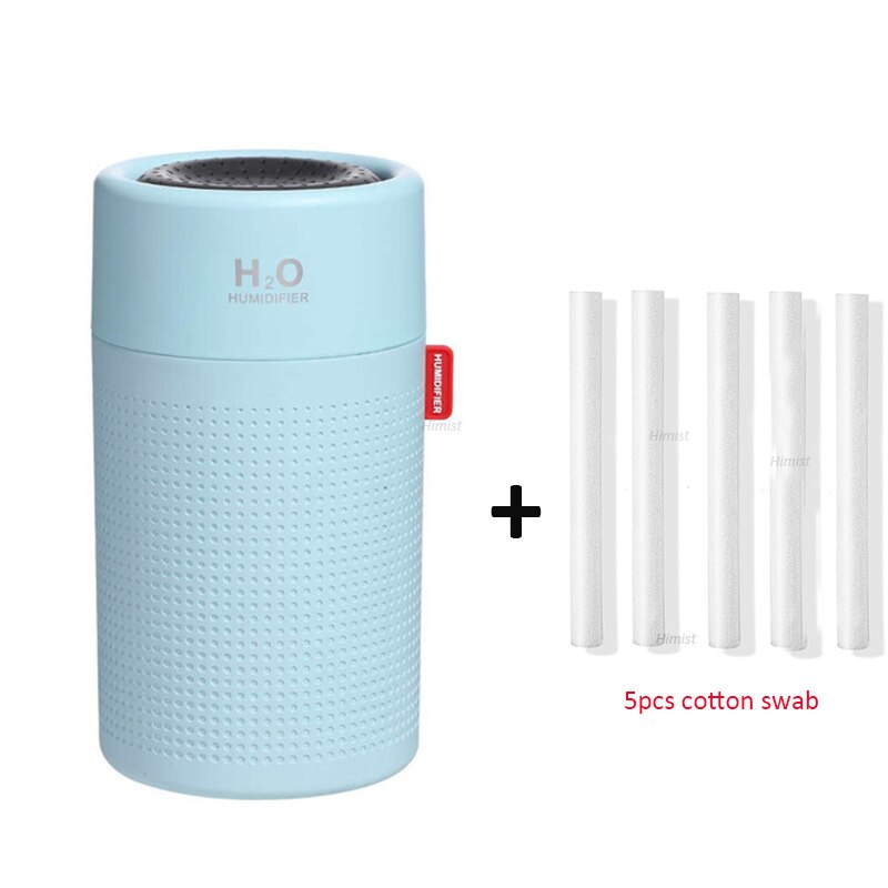 Grote Capaciteit 750 Ml Luchtbevochtiger Draadloze Ultrasone Usb Oplaadbare Aroma Diffuser Kleur Led Mist Maker Heel Humidificador: Blue and 5filter
