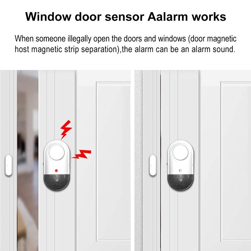 Deur Raam Alarm 120Db Draadloze Magnetisch Geactiveerd Home Security Sensor Alarmsysteem Luid Zwembad Deur Alarm Voor Kinderen