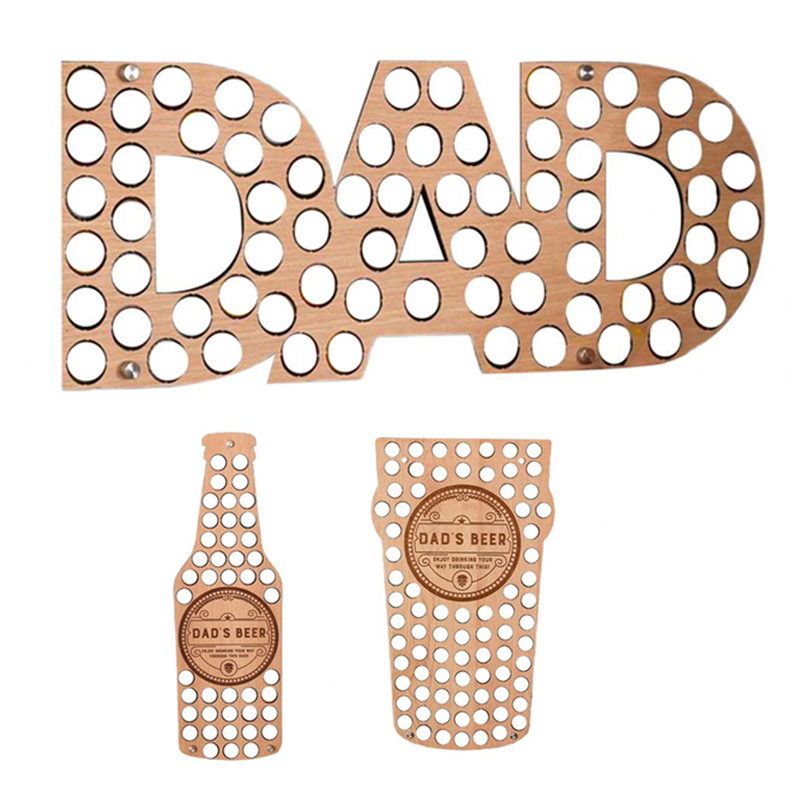 DAD Wine Bottle Cap Display Map Beer Collection Holder Unique Fathers Day Beer Bottle Cap Collection
