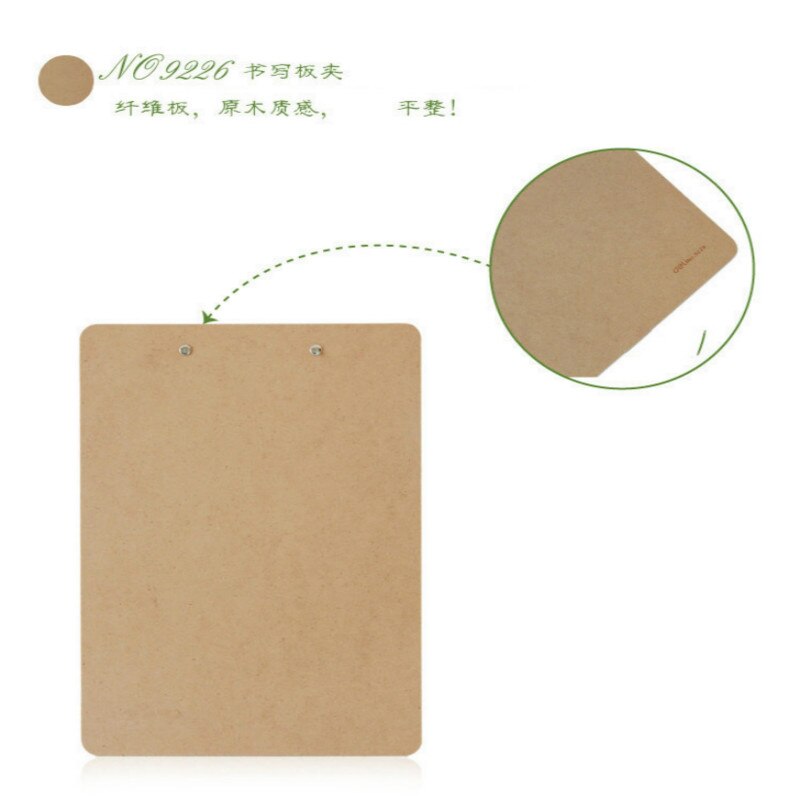Wood clip wooden material Writing board clip A4 wooden flat clip School office supplies bulletin board