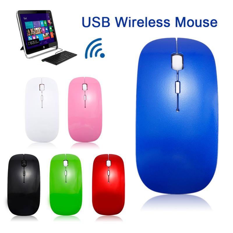 Ratón inalámbrico de 2,4G con 3 teclas, dispositivo con receptor USB para ordenador portátil, PC de escritorio, Mause ligero