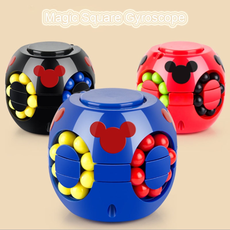 1pcs Little Magic Bean Gyro colorful magic Cube Fingertip Gyroscope stress relief cube Children's educational toys