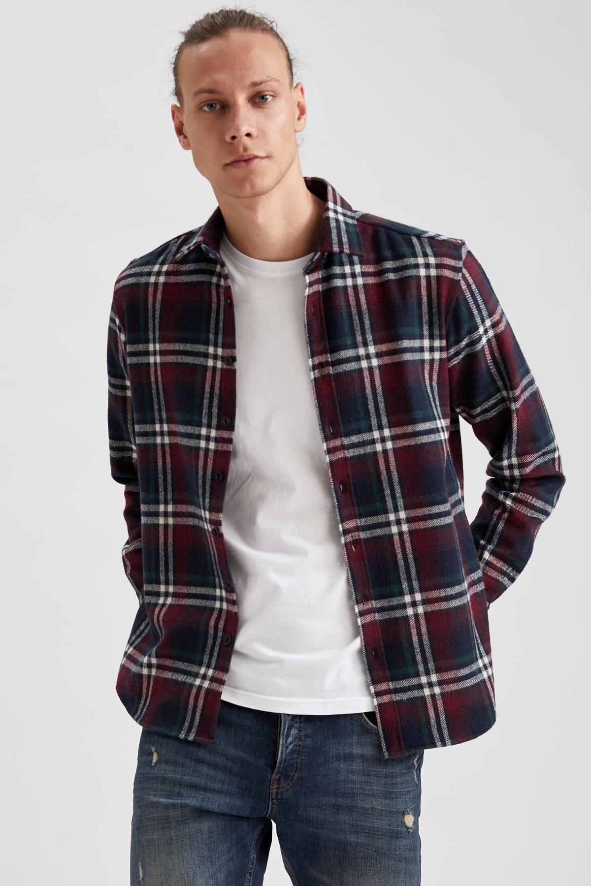 DeFacto homme manches longues Shirt-S9559AZ20CW: Navy / M