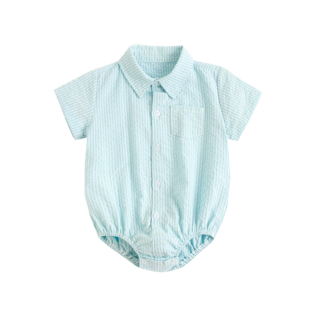Sanlutoz – body en coton à manches courtes pour bébés garçons, vêtements à carreaux, à la , été: BRS1074-LB / 18-24M