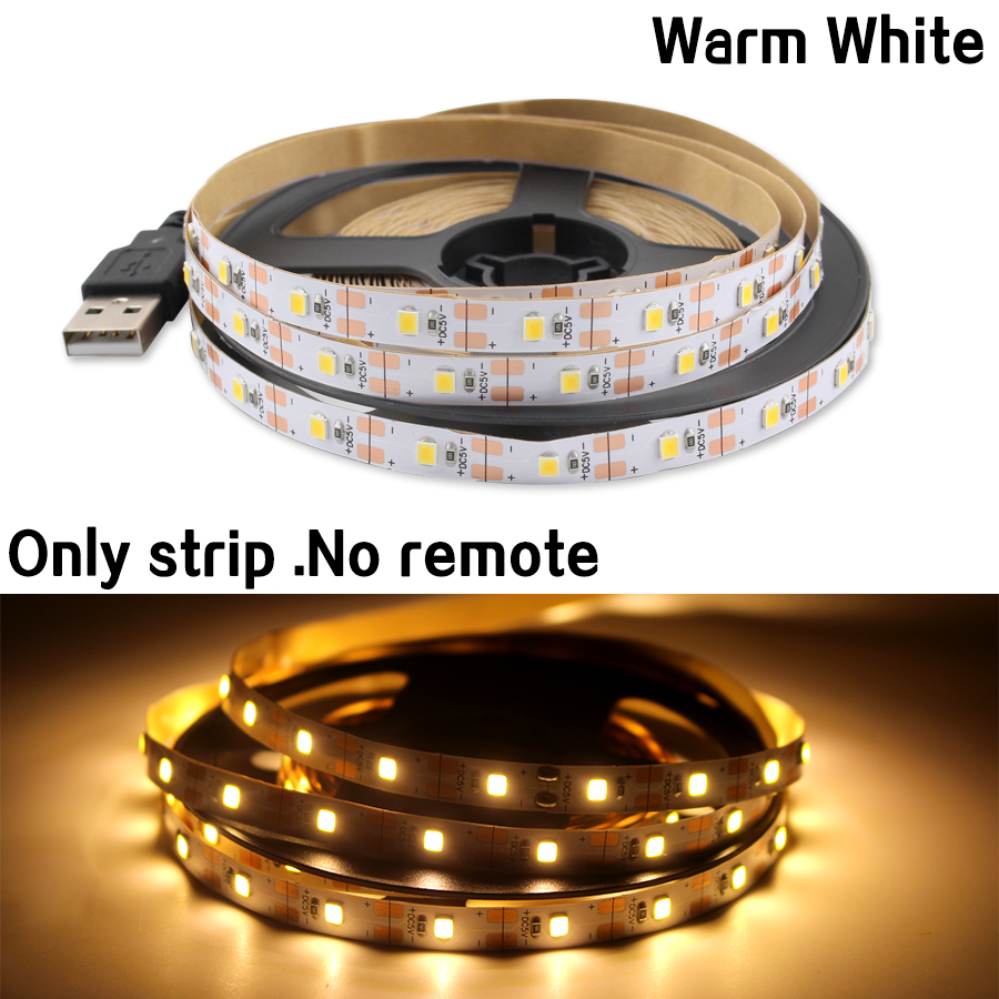 Tira de luces LED RGB de 5V USB 5 V PC TV retroiluminación 2835 0,5 m 1m 2m 3m 4m 5m 5 V voltios tira de luces LED USB cinta de lámpara cinta de diodo: Borgoña / De Color8