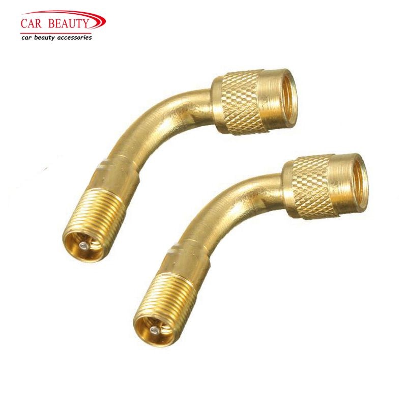 1Pc 90 Degree Brass Car Air Tyre Valve Schrader Valve Stem with Extension Adapter for Truck Motorcycle Scooter