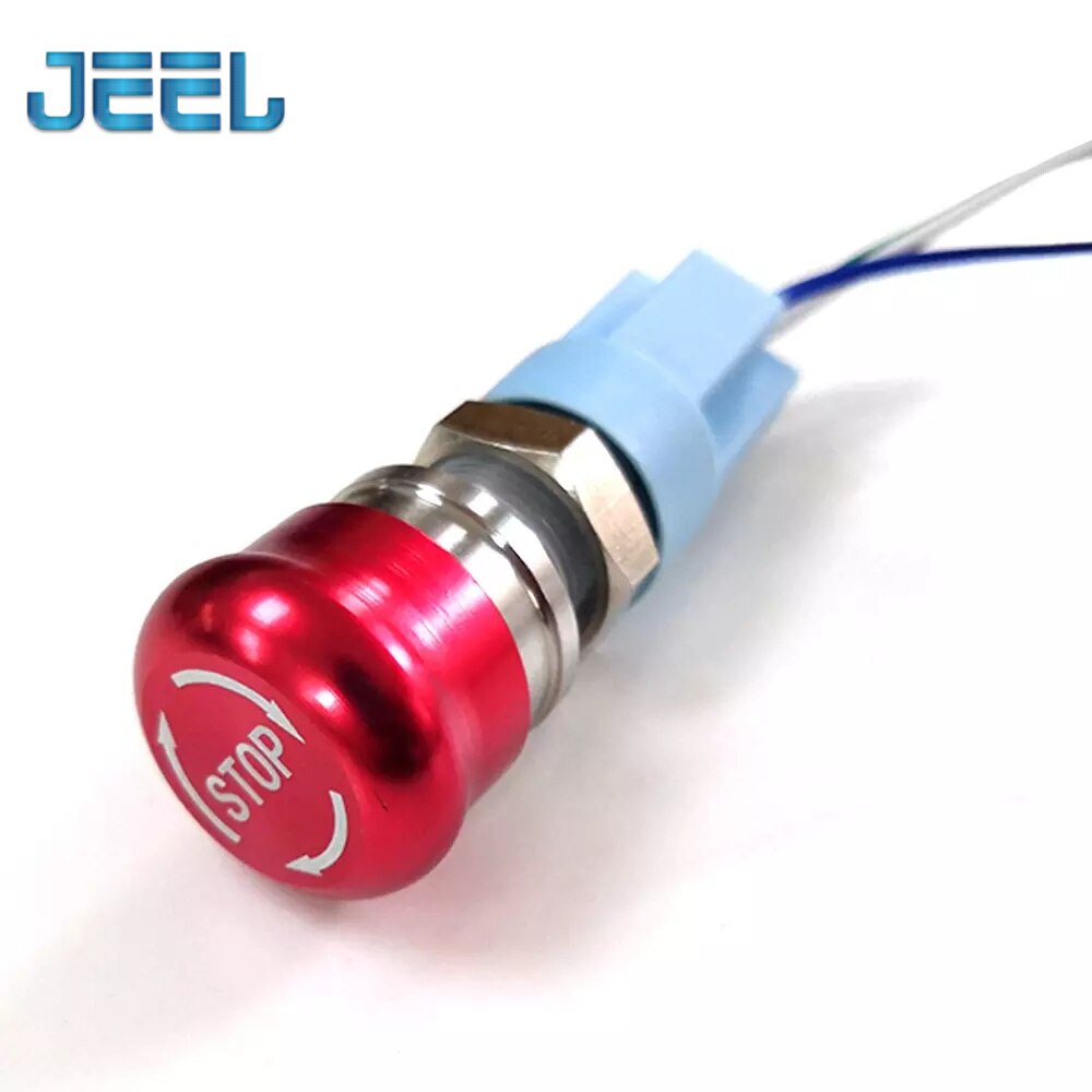 16mm Emergency STOP Push Button Switch Stainless Steel Mushroom Metal Aluminum for CNC Machine