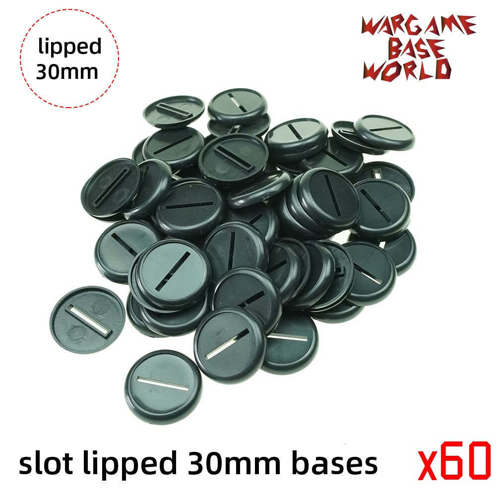 30mm slot lipped bases tafel games voor war machine: 60pcs