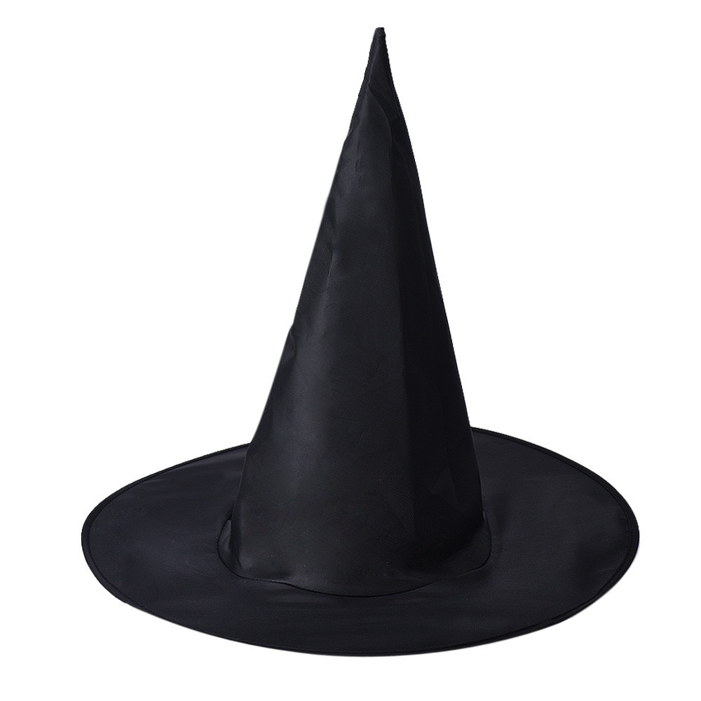 1PC Halloween Witch Hat Caps Masquerade Party Decoration Adult Womens Black Witch Hat For Halloween Costume Accessory Caps