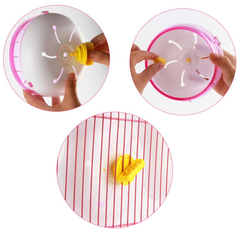Cute Hamster Running Disc Toy Silent Rotatory Jogging Exercise Wheel Pet Sports Wheel Toys Pet Cage Accessories