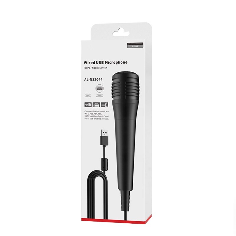 USB Wired Microphone Karaoke Mic for Switch Wii PS4 -Xbox PC Computer Condenser Recording Microfone Ultra-wide