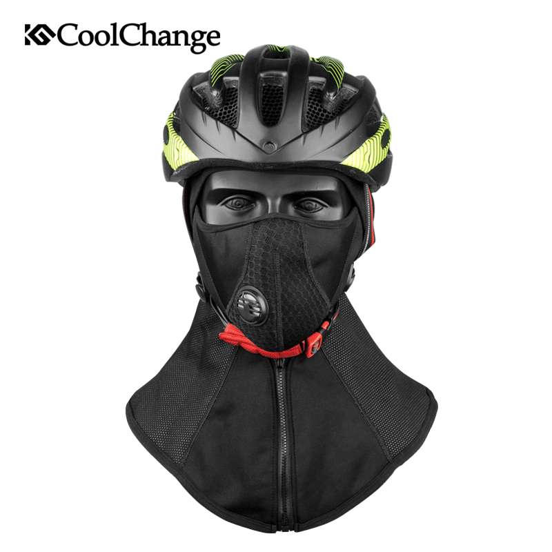 CoolChange Winter Cycling Face Mask Fleece Thermal Windproof Bike Cap Balaclava Ski Fishing Skating Hat Snowboard Training Mask