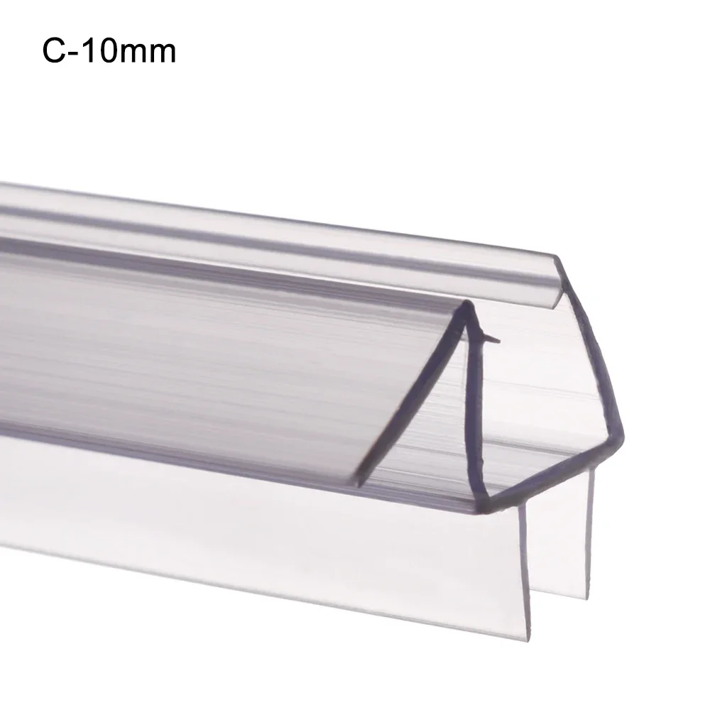 Tira de sellado para puerta de ducha, burlete de goma para puerta de vidrio de 4 a 12mm, accesorio portátil para ventana, accesorios para el hogar: C-10mm