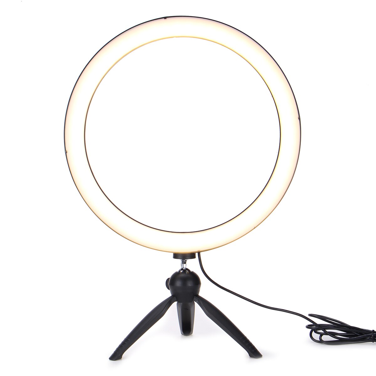 12/22/32cm Ring Light LED Dimmable Lamp Photography Selfie Photo Studio Makeup Ring Lights Multi-Functions Video Live Lamp: Grey