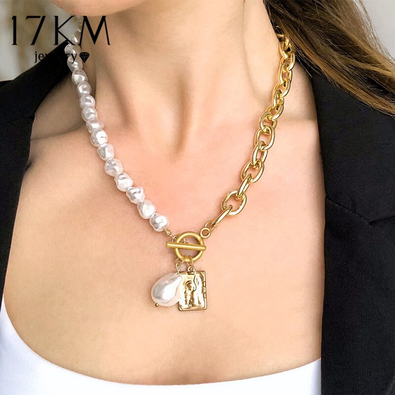 Cuban Gold Thick Chain Choker Necklace For Women Men Trendy Hip Hop Big Chunky Short Chain Choker Necklaces Jewelry: CS5258901