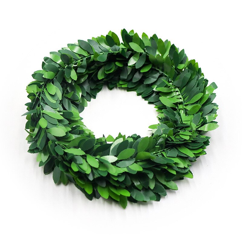 7m Artificial Vines Silk Green Leaf Garland Iron Wire Rattan DIY Wreath Flower Wedding Car Jungle Party Decor Willow Leaf Branch