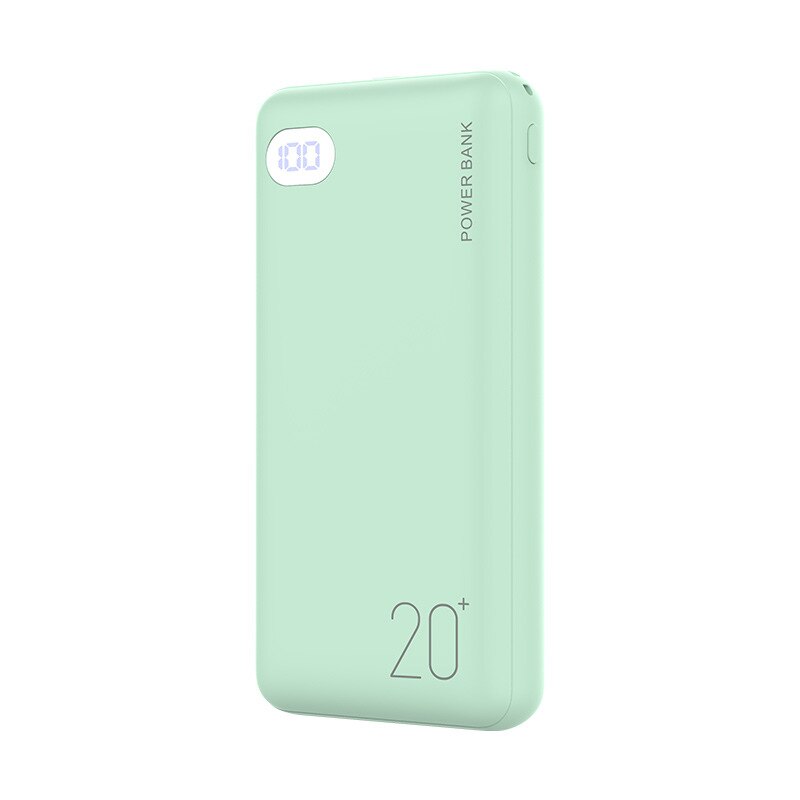 la moda potenza Banca 20000mAh caricabatterie portatile esterno Powerbank 2.1A caricabatterie per telefono con Schermo a portato a ricarica rapida per smartphone: verde