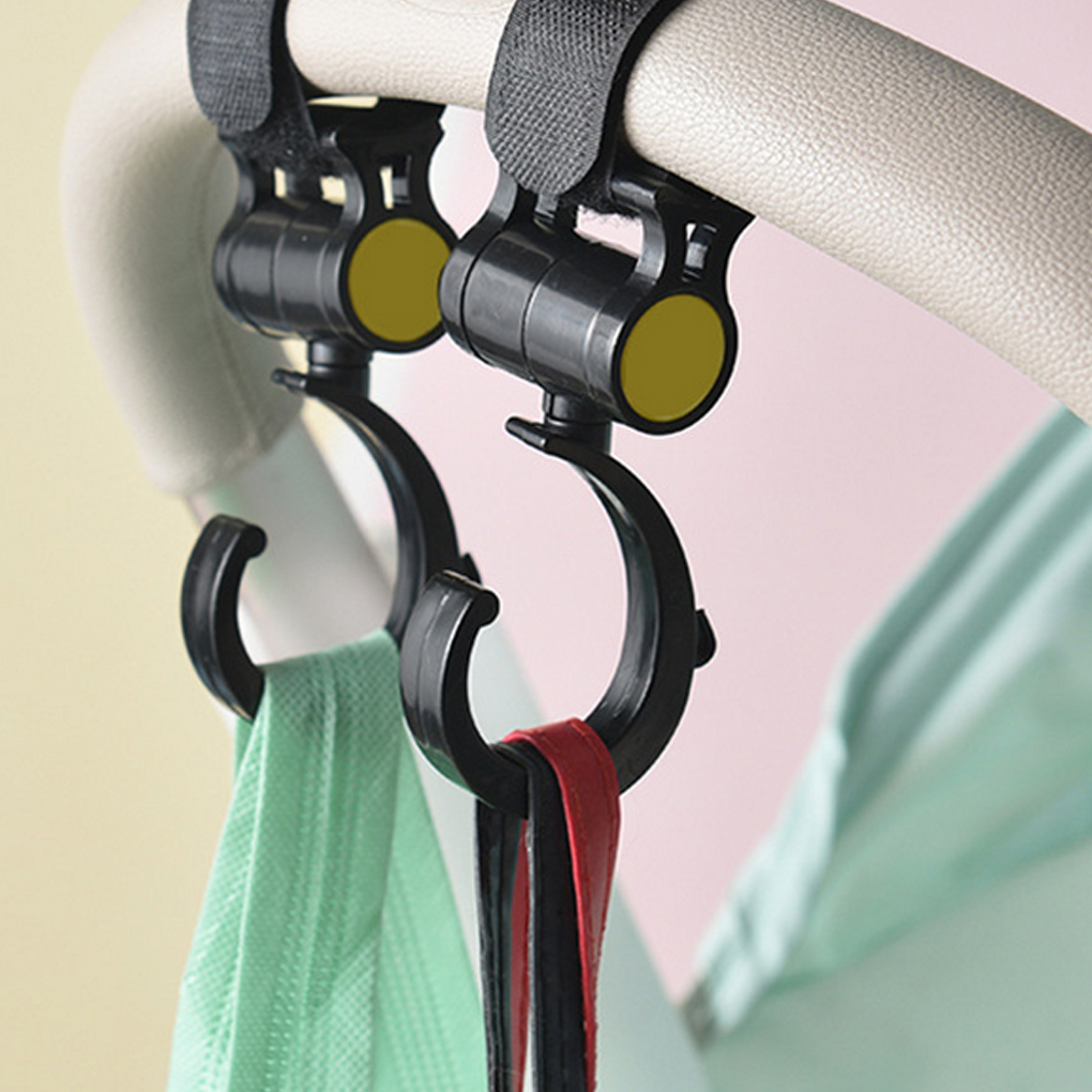 Colgador para bolsa de bebé, ganchos para cochecito de bebé, gira 360 grados, accesorios de gancho para carrito