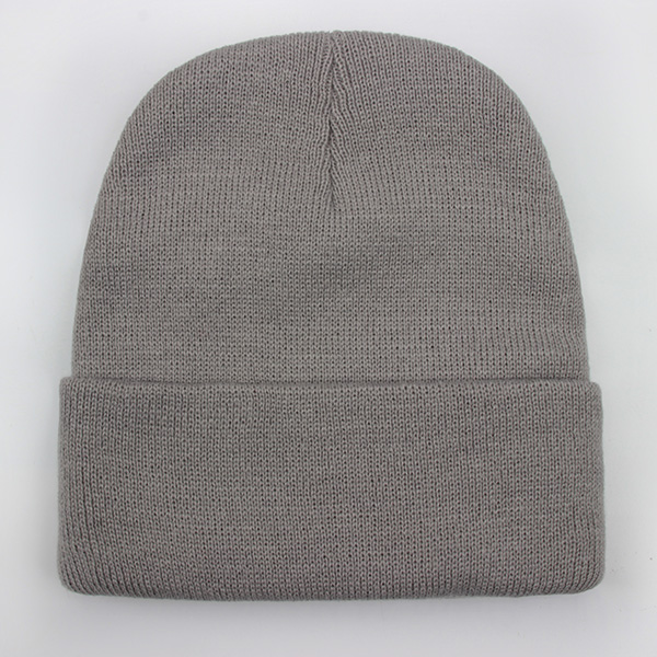 Solid Unisex Beanie Autumn Winter Wool Blends Soft Warm Knitted Cap Men Women SkullCap Hats Gorro Ski Caps 24 Colors Beanies: Silver