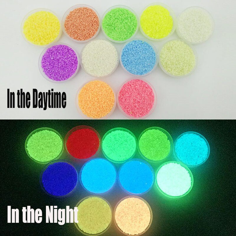 1 Bag Glow In The Dark Light Sand Luminous Toys for Children Particle Bright Sand Blue Fluorescent Toys for DIY Wishing Bottle