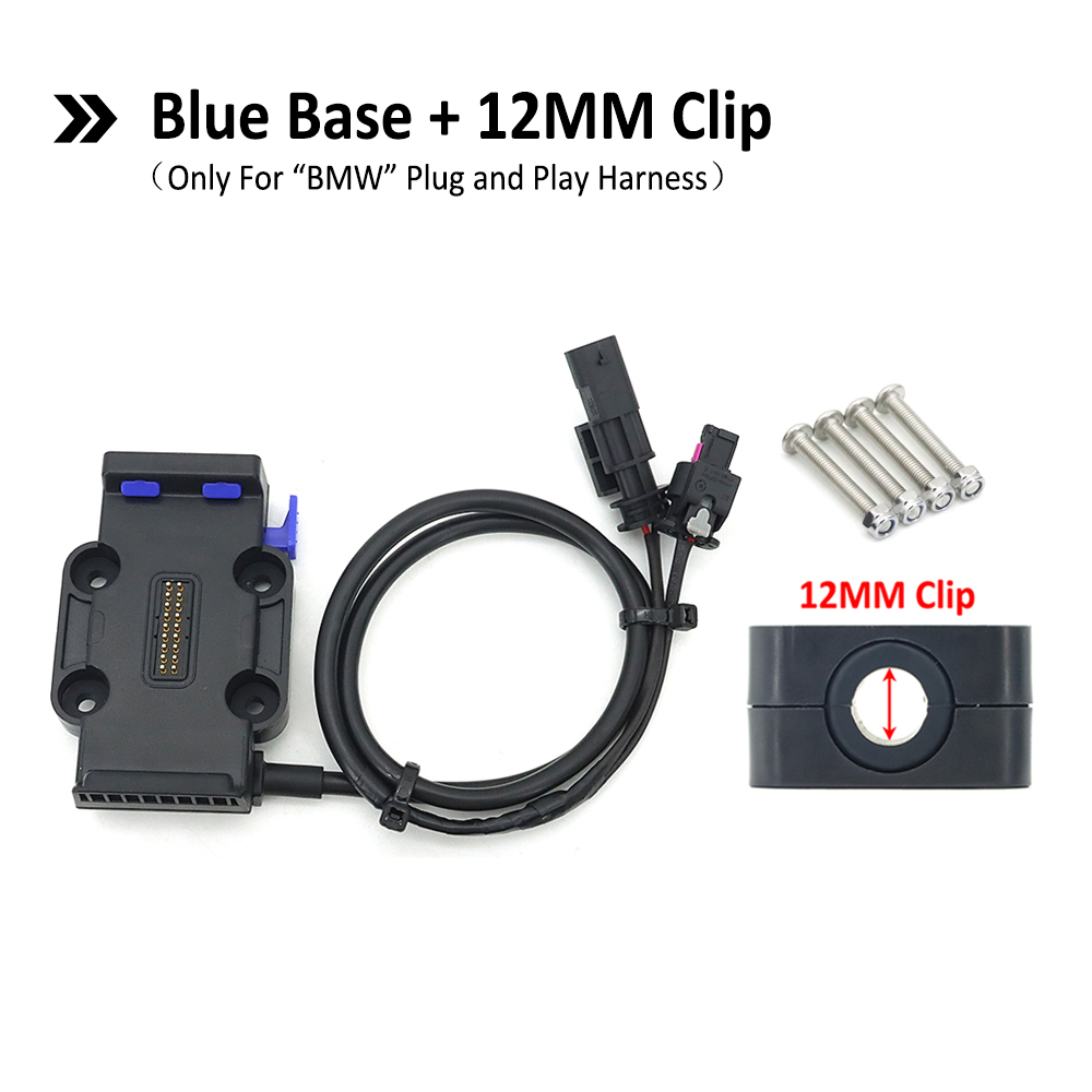 Voor Alle Bmw Motorfiets Draadloze Opladen 12/16/22Mm Roll Bar Telefoon Navigatie Beugel Base R1250GS R1150GS f750GS F850GS R1200GS: Bruin