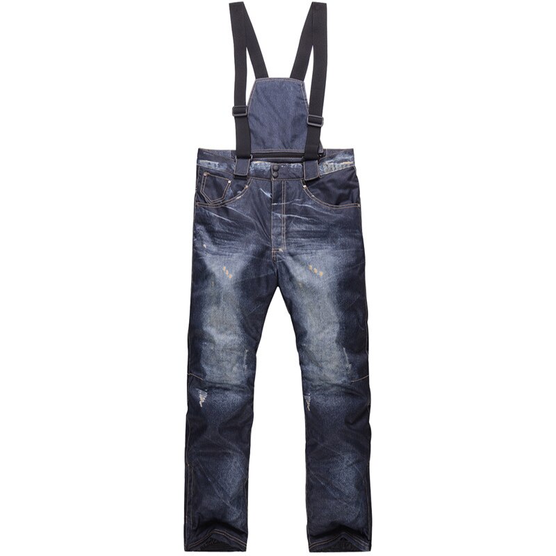 Winter Denim Ski Broek Mannen Single Board Double Board Ski Broek Wind Proof Waterdicht Warm En Dikke Ademend Nieuw Product