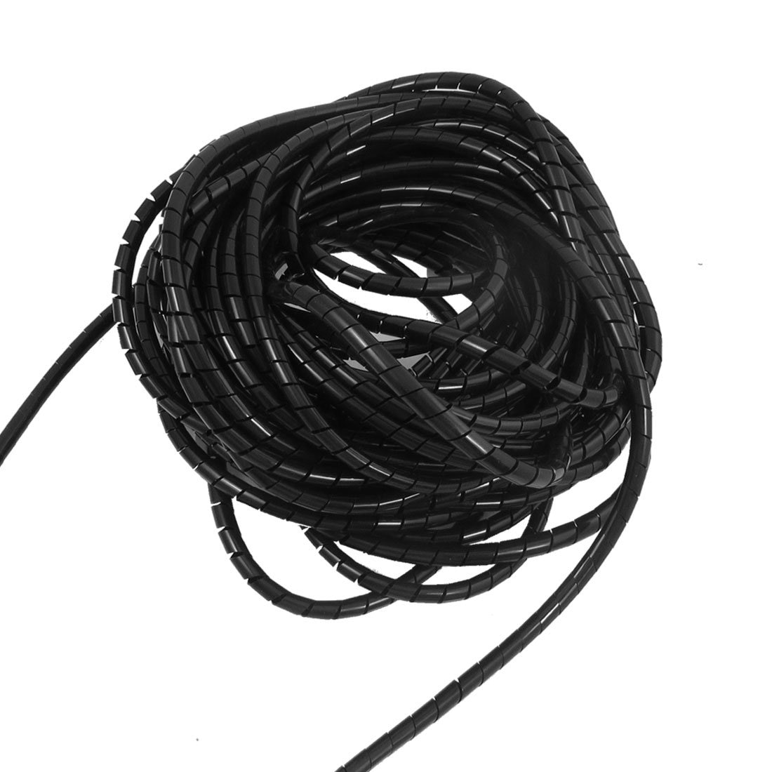THGS-6mm Buiten Dia 6.4M Pe Polyethyleen Spiral Cable Wrap Tube Black