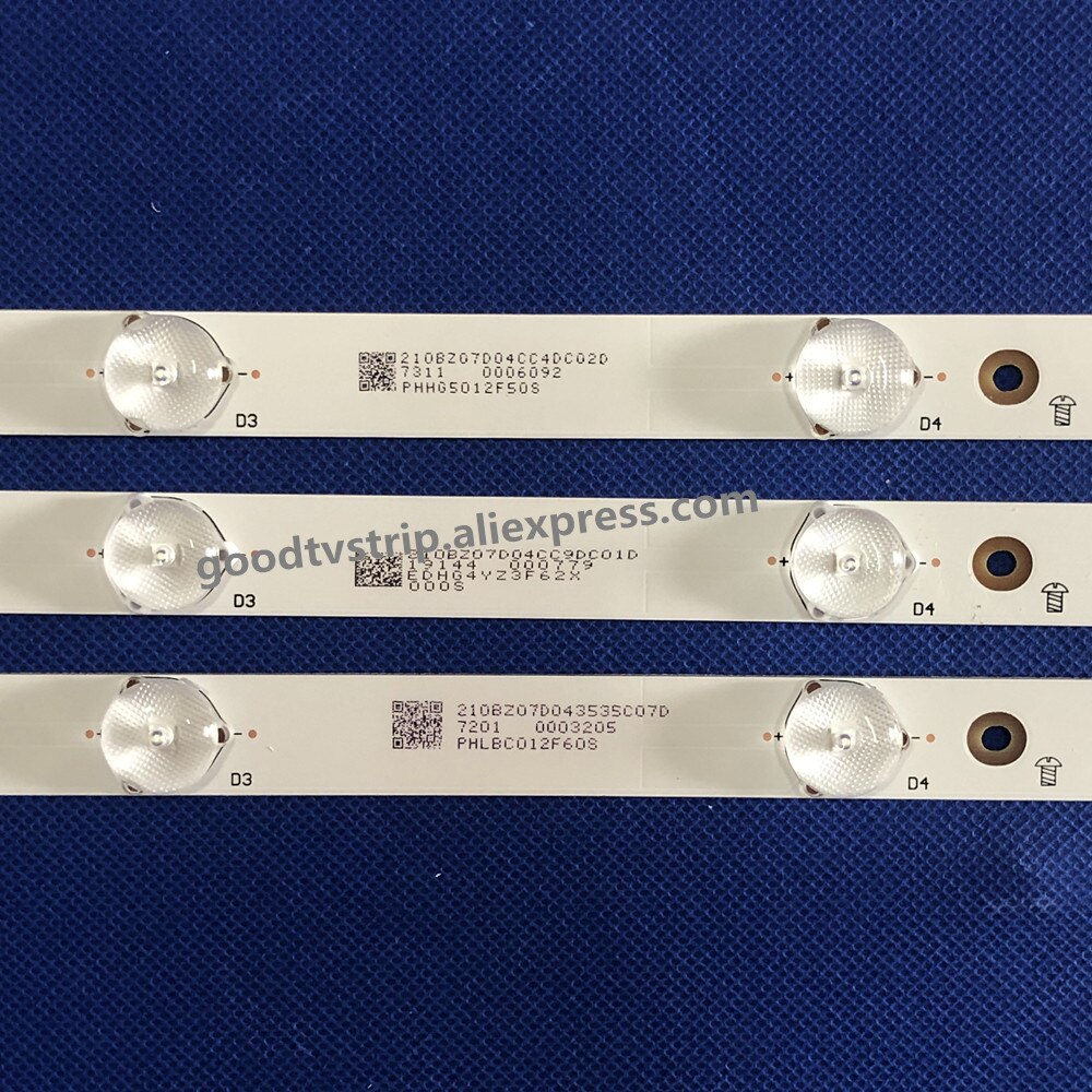 Bandes LED 7LED, 3 pièces, GJ-2K15-D2P5-315-D307-V1, NS-32DR420NA16, LC-32LB370U, LC-32LB480U, KDL-32R300B