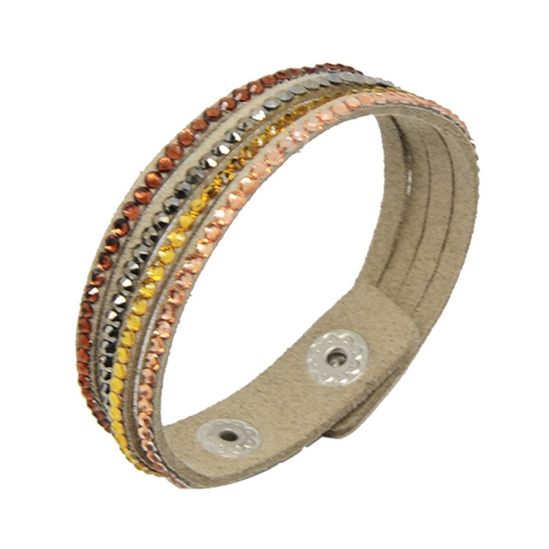 LFPU Kristall Gepflastert Leder Kind Armbänder Kinder Samt Armband Für Schmuck: Gold