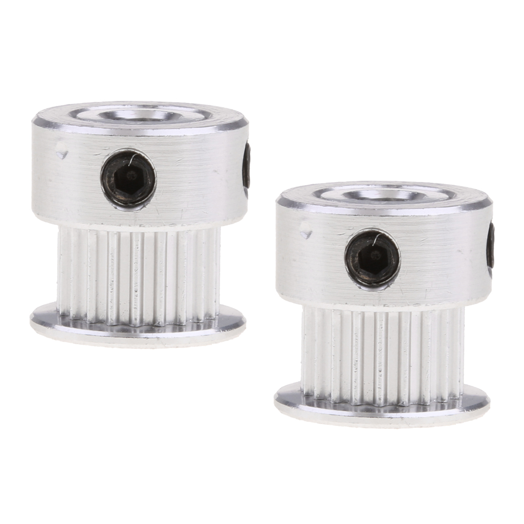 2pcs 3D Printer Onderdelen-(GT2 20 Tanden) boring 5MM Timing Aluminium Katrol Voor Open Distributieriem, Synchrone Gear