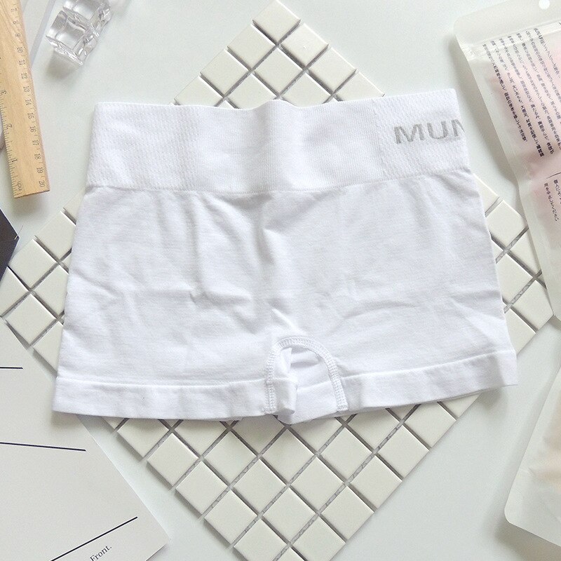 alto elástico sin costuras mujeres seguro pantalones cortos mallas para mujeres pantalones de seguridad bajo pantalones cortos mujeres leggins Shorts estilo: Blanco