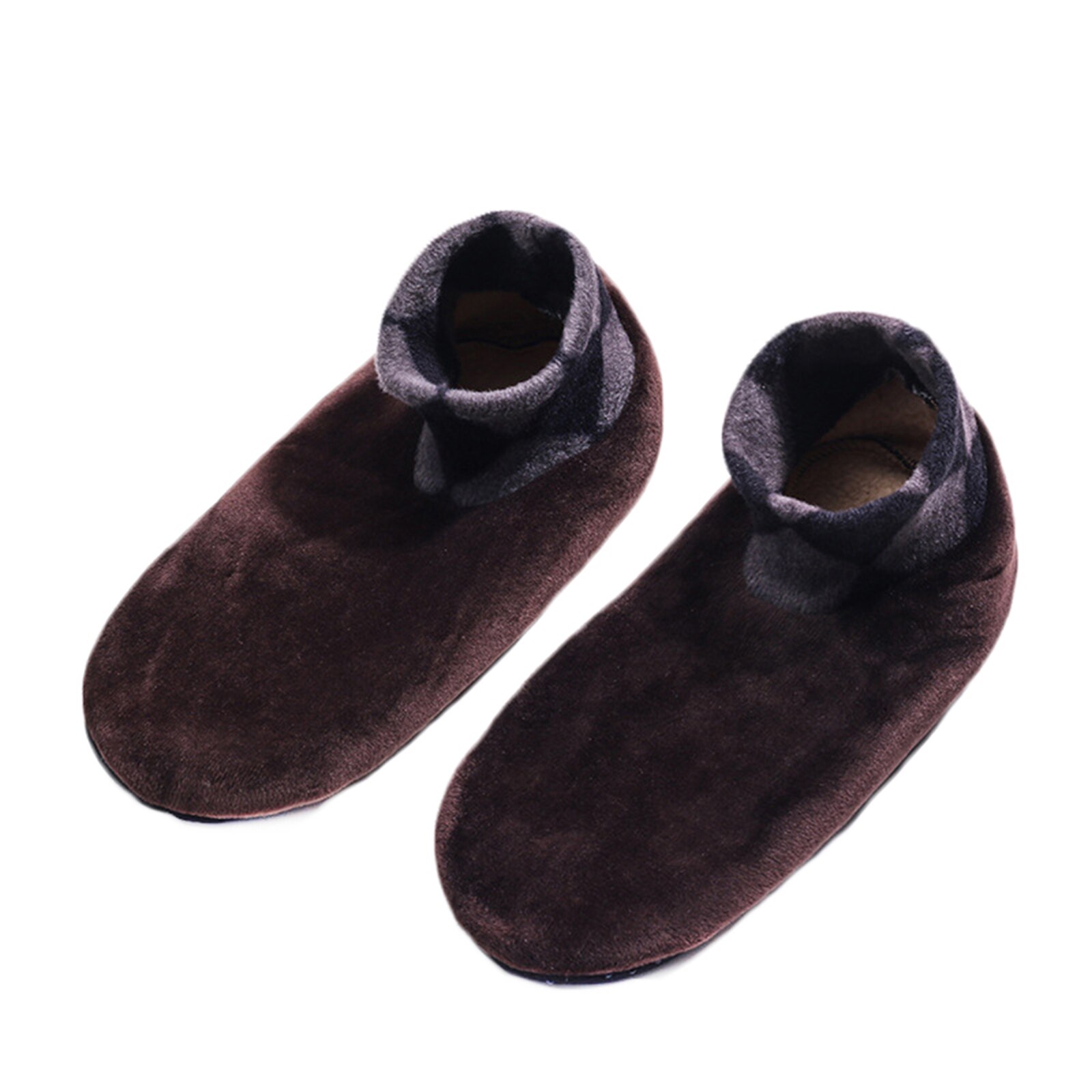 Non Slip Socks Tile Wood Floors Anti-Skid Crew Grip Socks Warmth And Velvet Thickening Autumn And Winter For Adults: coffee for man
