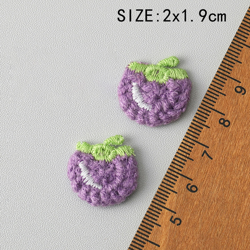 Pegatinas decorativas DIY para pantalones, Mini bordado de frutas, pegatinas de tela versátiles, mochilas escolares, ropa, zapatos, reparación de agujeros, pegatina de tela: Zinc envejecido