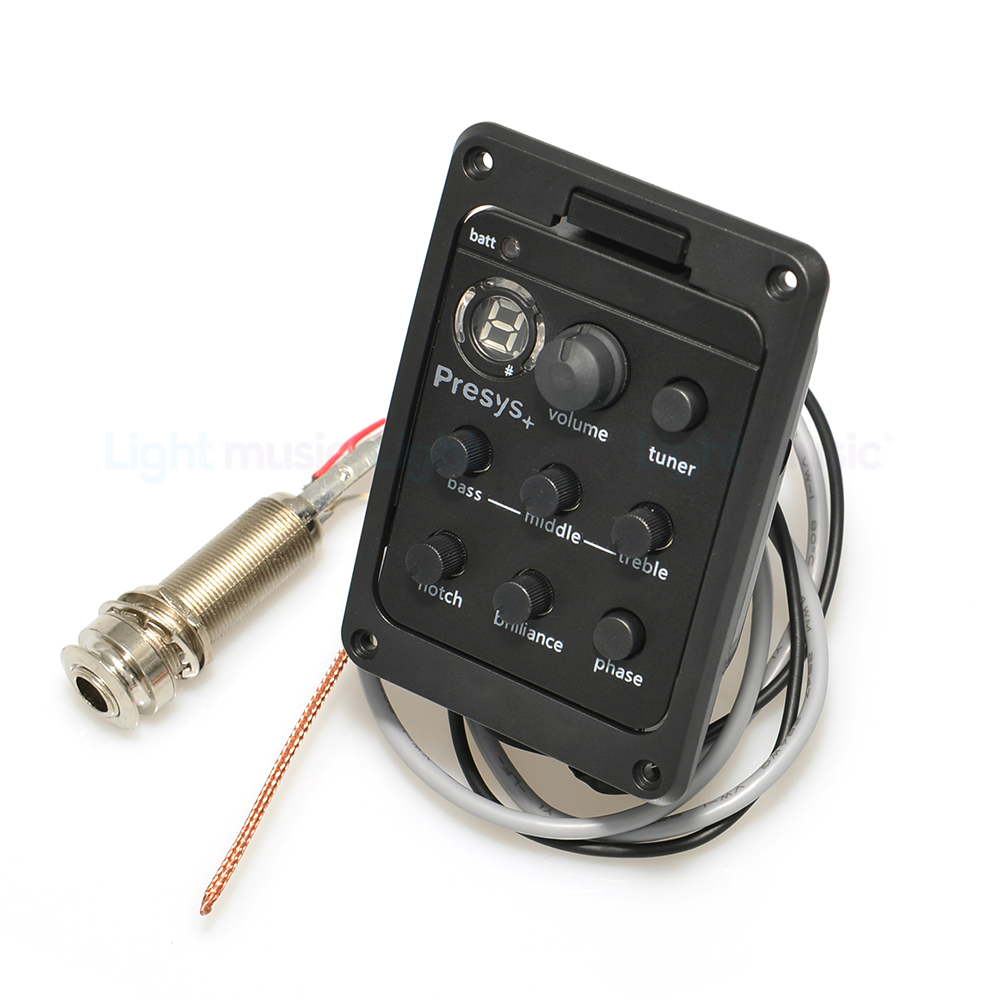 4-bands pick-up voorversterker voor akoestische gitaar EQ Tuner Piezo Mic Beat voor Presys Blend 301: YELLOW