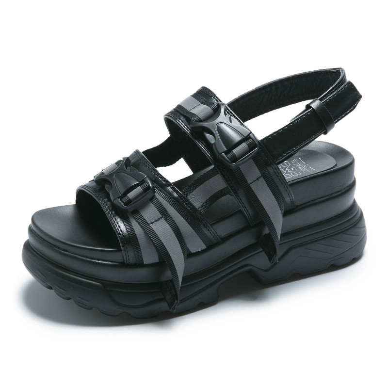 Vogue Vrouwen Sandalen Mooie Vrouwen Platform Wedge Sandalen Hoge Hakken Vrouwen Schoenen Zomer Toevallige Sandalen Voor Vrouwen Mode Flats 38