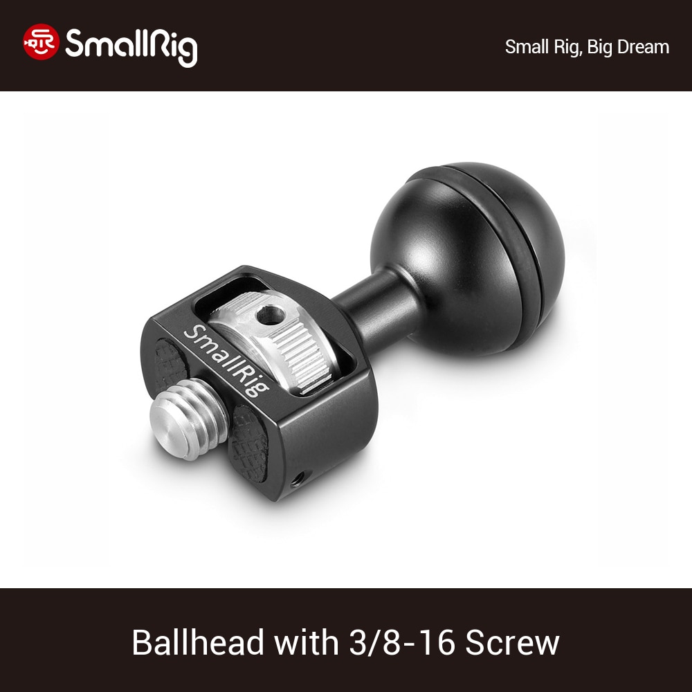 SmallRig Ballhead With 3/8-16 Screw For Quick Release Articulating Magic Arm With Double Ballheads Extension -2211