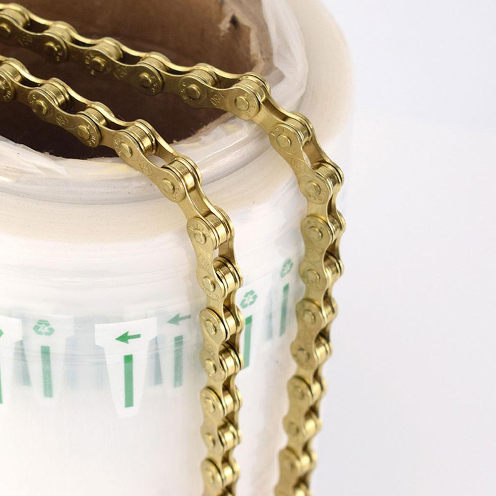 Mountain Road Bike 8 Speed Chain Folding Bicycle Gold Shifting Chain Mountain Road Bike MTB Chain Part Cycling