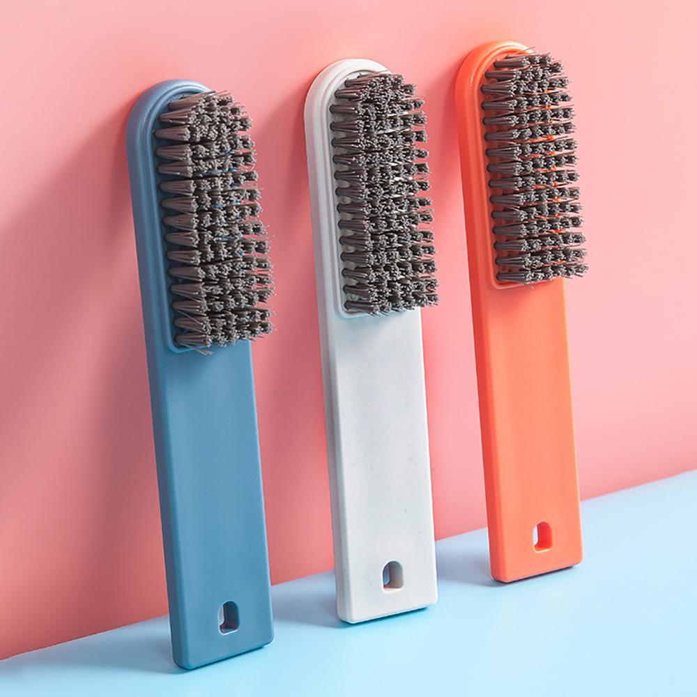 Soft wool laundry brush with long handle shoe brush with hanging hole