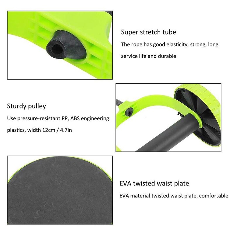 Abdominal Fitness Equipment Abdominal Machine Scroll Wheel Abdominal Exercise Machine Suitable for Home Office Use