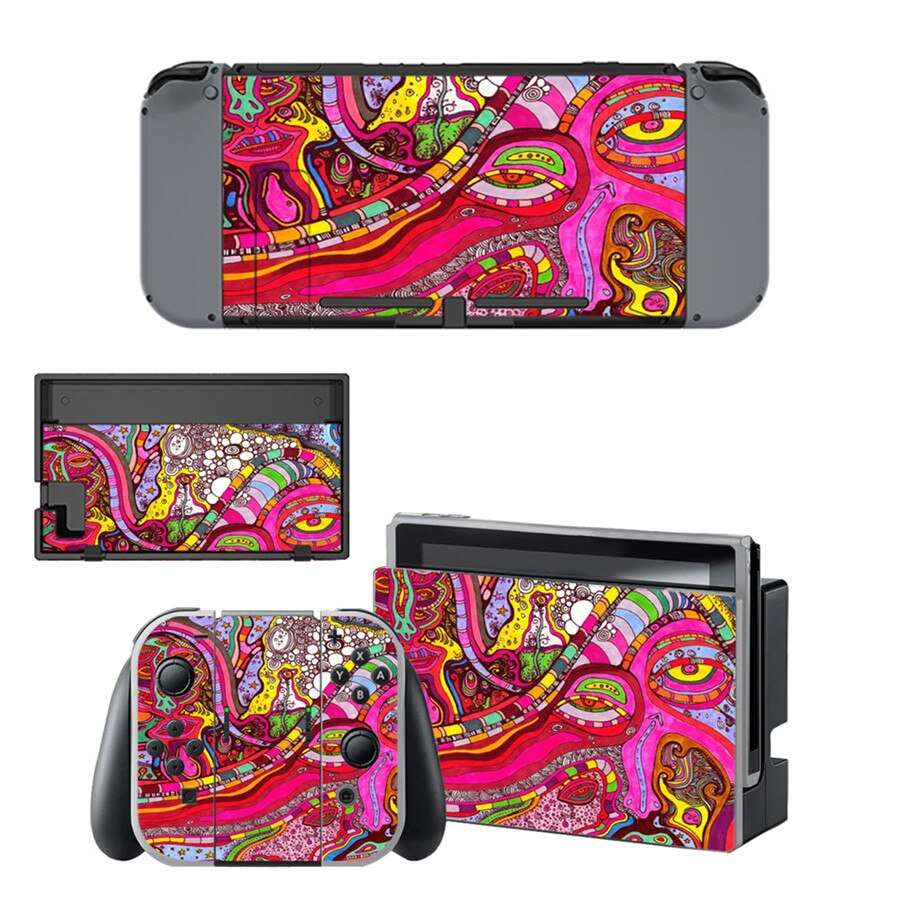 12 Styles Cool Graffiti Style Vinyl Decal Skin Sticker For Nintend Switch NS NX Console & Joy-con Game Accessories