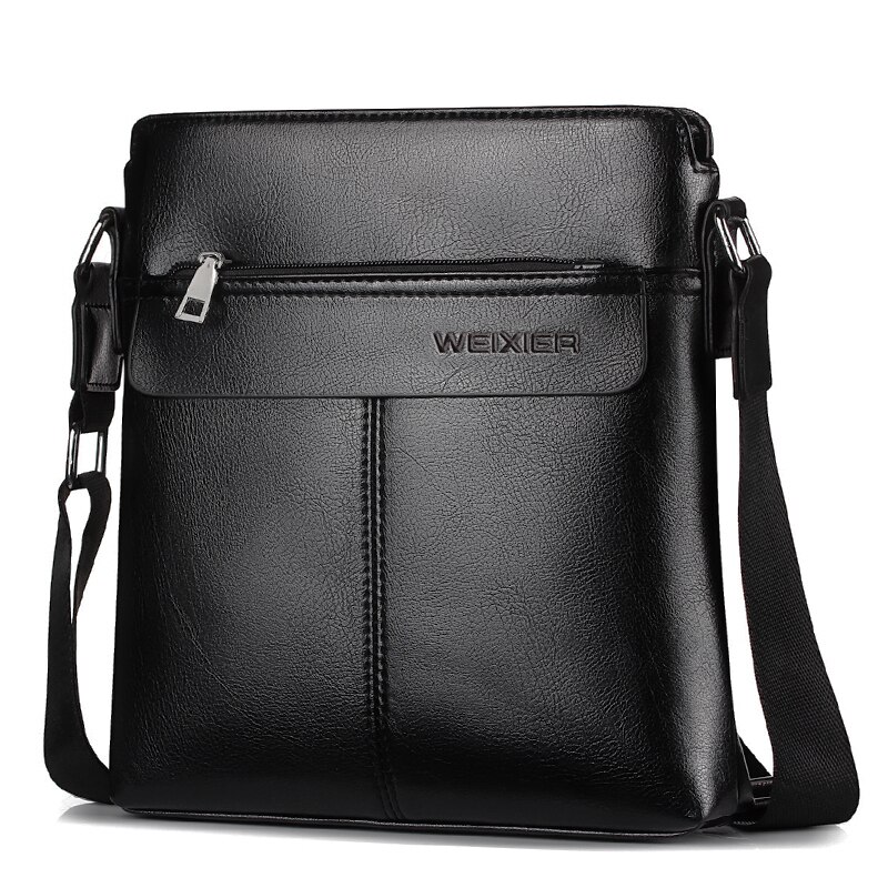 Weixier Mannen Schoudertas Classic Mannen Tas Casual Stijl Bussiness Mannen Messenger Bags Crossbody Tas Mannelijke: Black