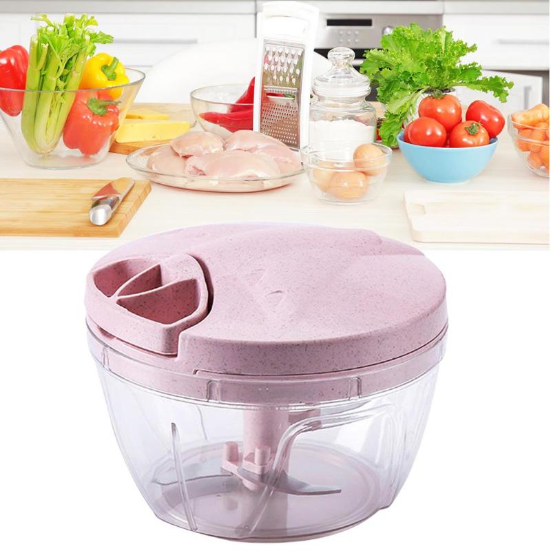 Trituradora giratoria de frutas y verduras, trituradora de carne Manual de acero inoxidable, paja de trigo, cortador de ajo, electrodomésticos para alimentos
