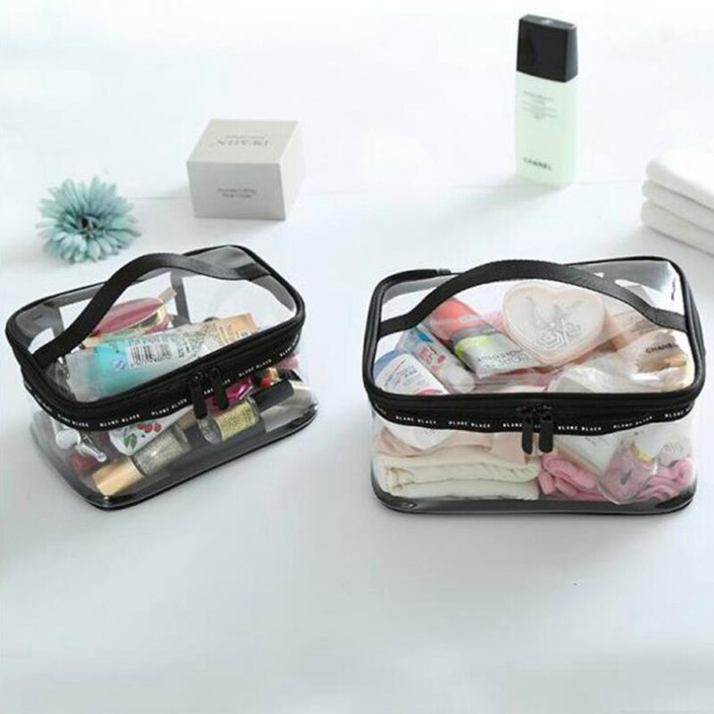 UOSC Women Transparent Cosmetic Bag Zipper Travel Make Up Case Makeup Beauty Organizer Storage Pouch Toiletry Wash Bath Bag