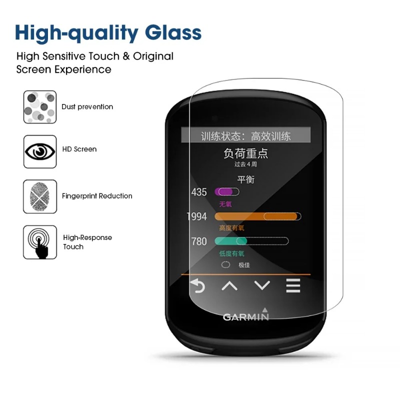 3-1 Uds vidrio templado para Garmin Edge 1040 1030 830 840 520 530 540 Protector de pantalla para cronómetro GPS de bicicleta para Edge Explore 2