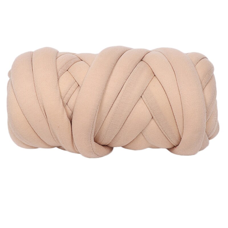 500g super tykt tykt garn bomuldsrør garn merino uld alternativ diy voluminøs arm strikning tæppe hånd strikning spin garn: Khaki