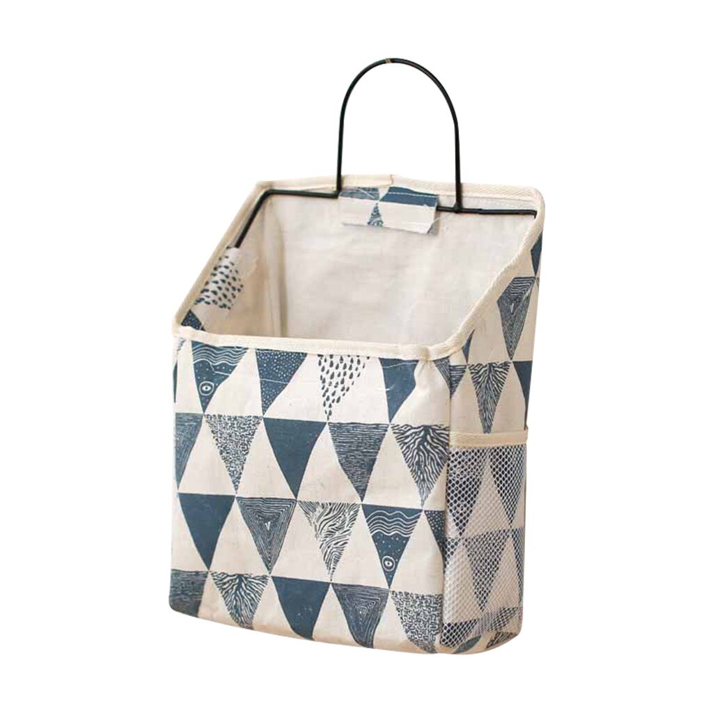 Wall-mounted Storage Bag Book Magazine Mobile Phone Holder Storage Bag With Hook Pocket Storage Bags Containers Closet Organizer