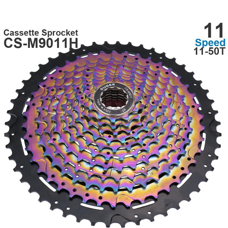 SUGEK 11/12/13 Speed Cassette Sprocket 50/52T DEORE M5100 M6100 CS-M9011 12 13 Colorful HG Steel/Al compatible K7 XT GX MTB: M9011H 50T colorful